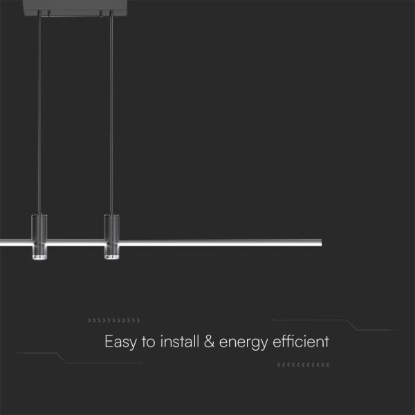 LED Пендел LED/19W/230V 3000K черен