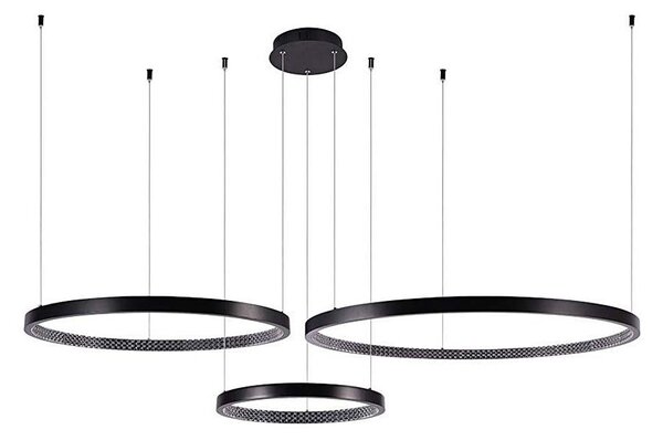 LED Пендел 3xLED/19W/230V 3000K черен