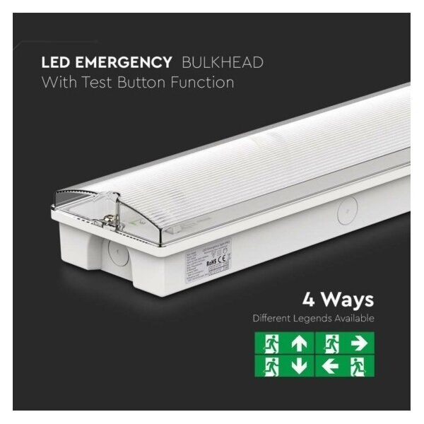 LED Аварийна лампа EMERGENCY EXIT LED/3W/230V 6400K IP65