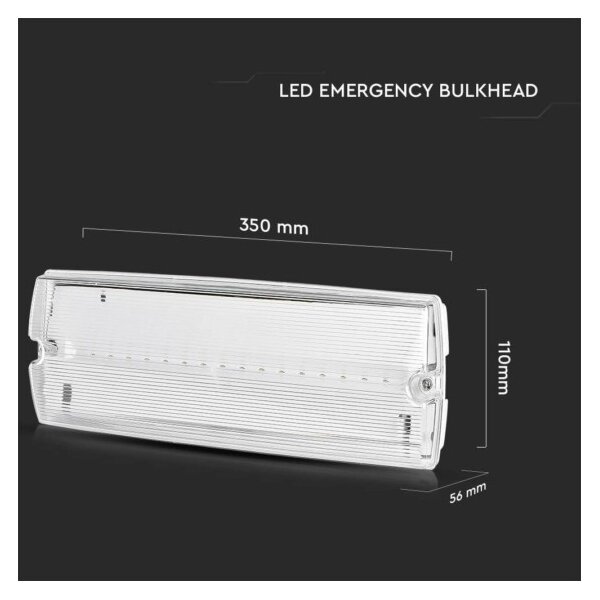 LED Аварийна лампа EMERGENCY EXIT LED/3W/230V 6400K IP65