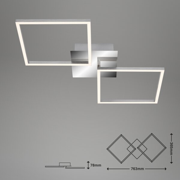 Briloner 3182-018 - LED Димируем плафон FRAME 2xLED/15,5W/230V