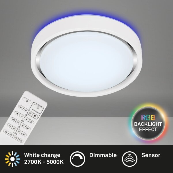 Briloner 3227-016 - LED RGB Димируема лампа със сензор LED/24W/230V + д.у