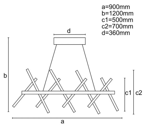 LED Димируем пендел LED/100W/230V 3000-6500K + дистанционно управление