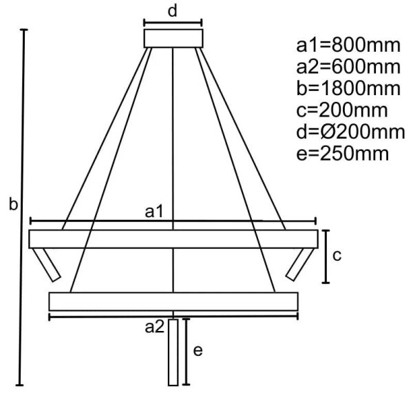 LED Димируем пендел LED/140W/230V 3000-6500K + дистанционно управление