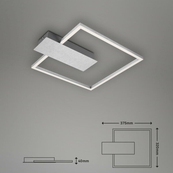 Briloner 3544-018 - LED Димируем плафон NICO LED/12W/230V хром