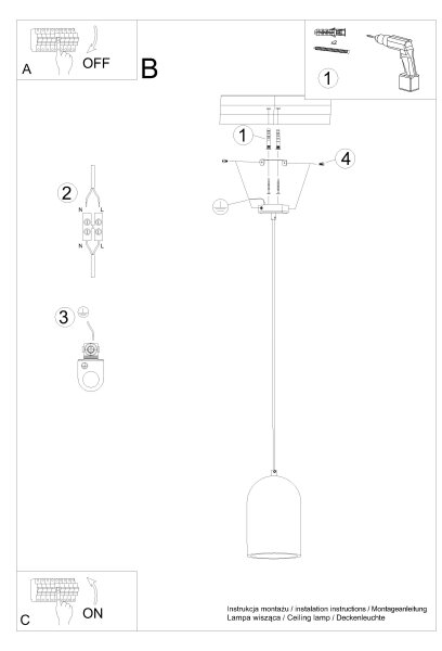 Sollux SL.1306 - Пендел NIMIS 1xE27/15W/230V бетон