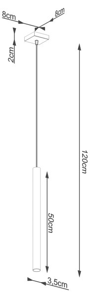 Sollux SL.1271 - Пендел PASTELO 1xG9/8W/230V бетон