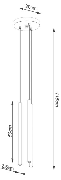 Sollux SL.1172 - Пендел PASTELO 3xG9/8W/230V златист