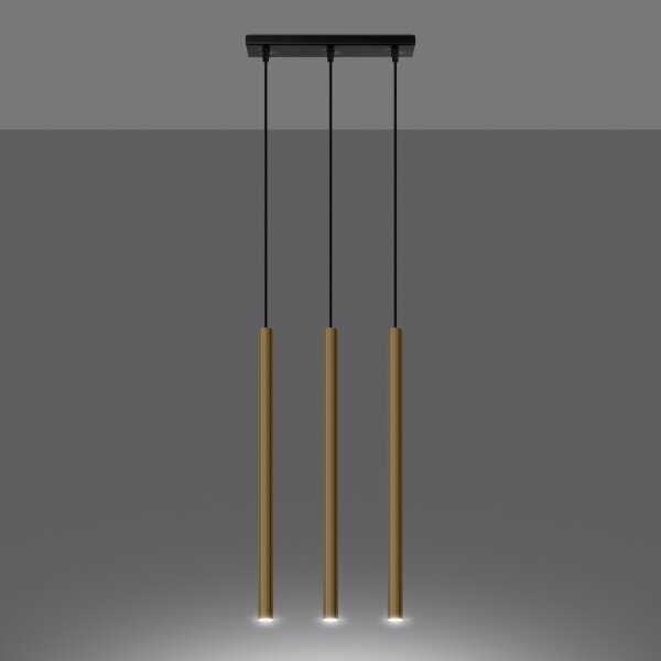 Sollux SL.1196 - Пендел PASTELO 3xG9/8W/230V златист