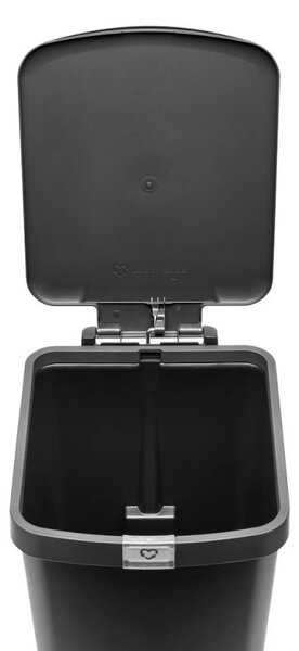 Кош за боклук с педал Brabantia StepUp 1008482, 25 л, Екологични материали, Голям отвор, Тъмносив