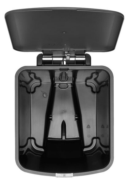 Кош за боклук с педал Brabantia StepUp 1008482, 25 л, Екологични материали, Голям отвор, Тъмносив