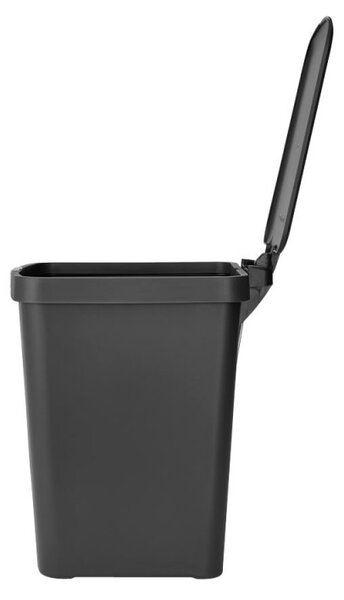 Кош за боклук с педал Brabantia StepUp 1008482, 25 л, Екологични материали, Голям отвор, Тъмносив