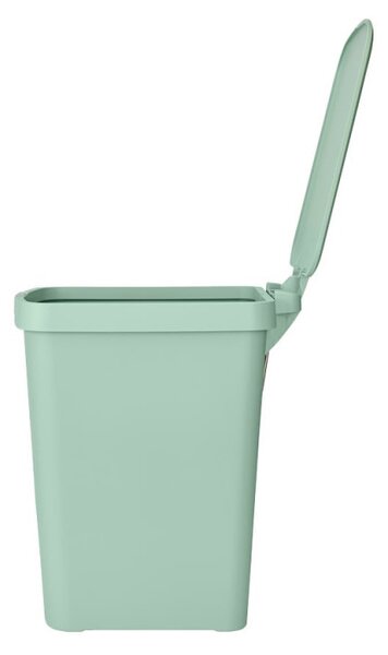 Кош за боклук с педал Brabantia StepUp 1008484, 25 л, Екологични материали, Голям отвор, Светлозелен