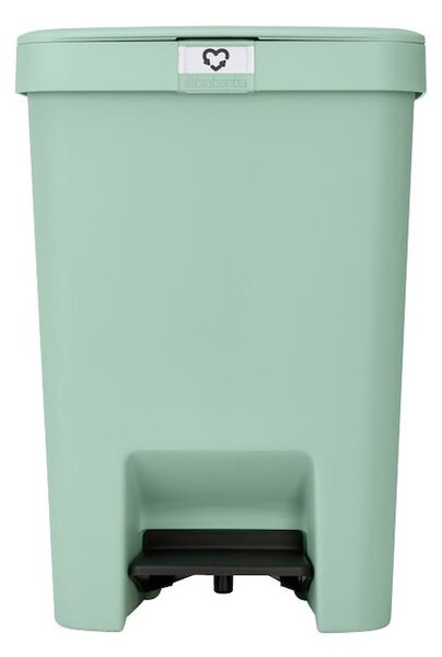 Кош за боклук с педал Brabantia StepUp 1008484, 25 л, Екологични материали, Голям отвор, Светлозелен