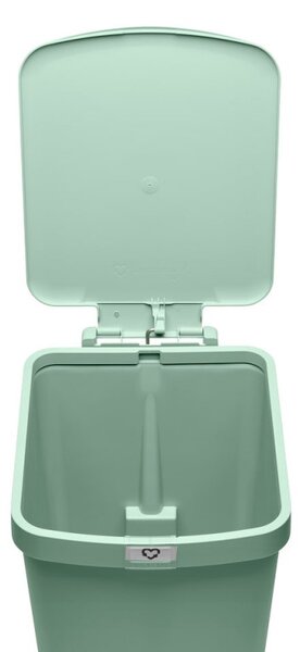 Кош за боклук с педал Brabantia StepUp 1008484, 25 л, Екологични материали, Голям отвор, Светлозелен