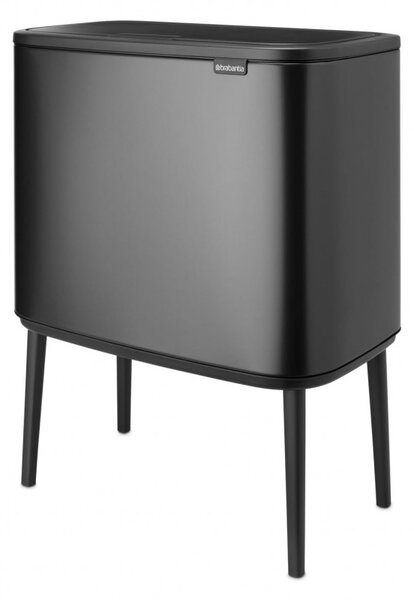 Кош за боклук Brabantia Bo Touch 1008854, 36 л, Плавно и безшумно отваряне, Голям отвор, Тъмносив