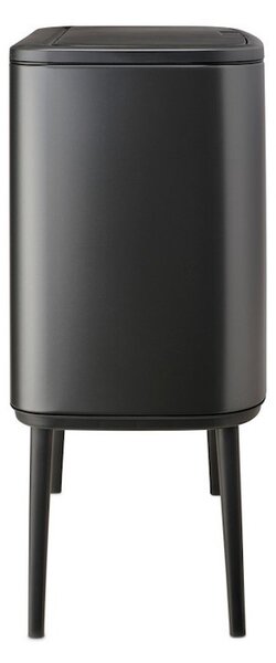 Кош за боклук Brabantia Bo Touch 1008854, 36 л, Плавно и безшумно отваряне, Голям отвор, Тъмносив