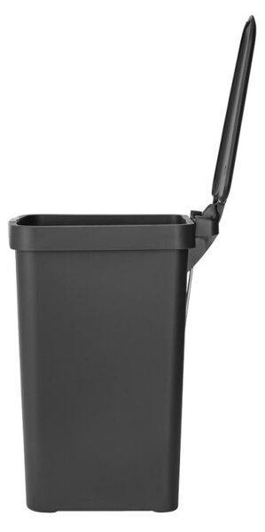 Кош за боклук с педал Brabantia StepUp 1008479, 16 л, Екологични материали, Голям отвор, Тъмносив