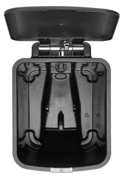 Кош за боклук с педал Brabantia StepUp 1008479, 16 л, Екологични материали, Голям отвор, Тъмносив
