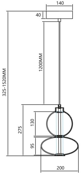 LED Пендел DAPHNE LED/12W/230V сив