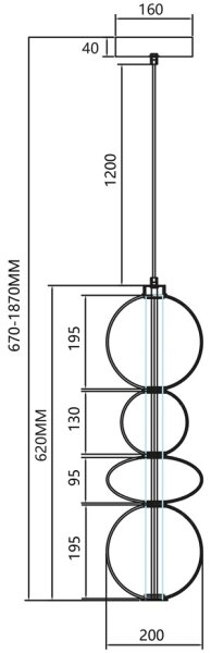 LED Пендел DAPHNE LED/36W/230V златист