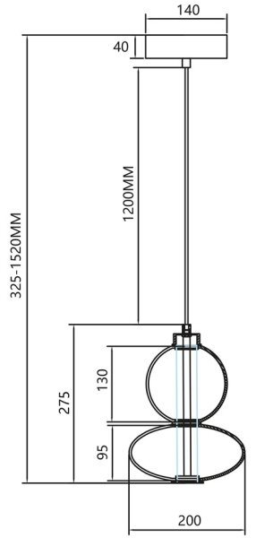 LED Пендел DAPHNE LED/12W/230V златист