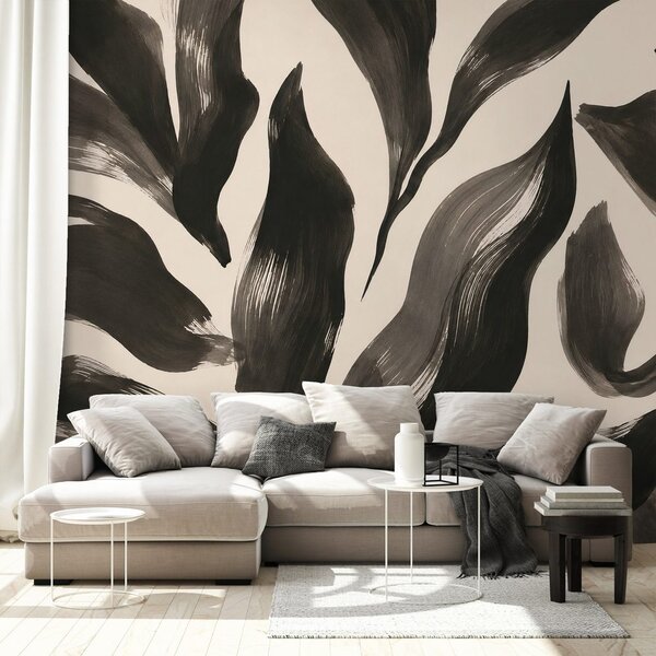Фототапет – Абстрактни черни органични форми
