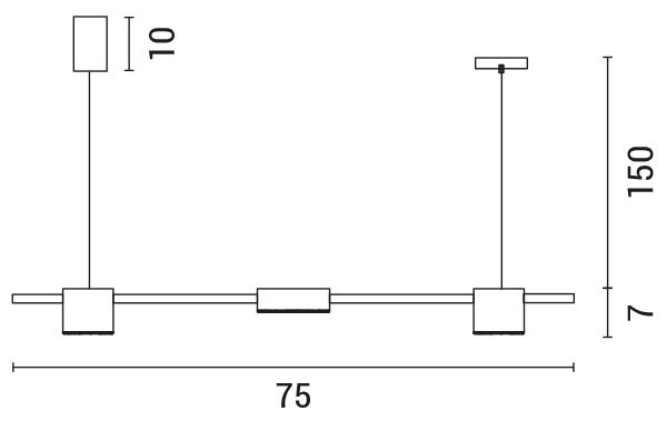 LED Пендел LED/24W/230V 3000K черен