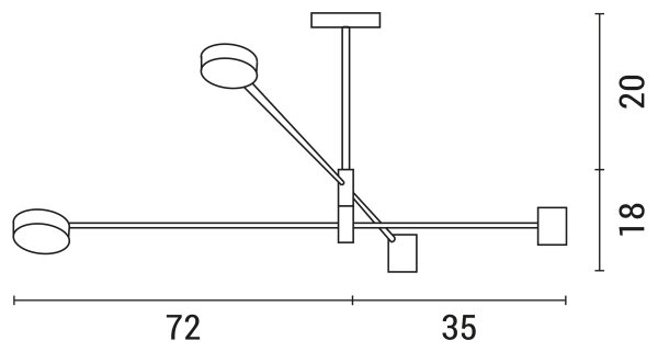 LED Полилей LED/24W/230V 3000K черен