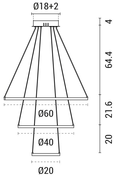 LED Пендел LED/42W/230V 3000K бял