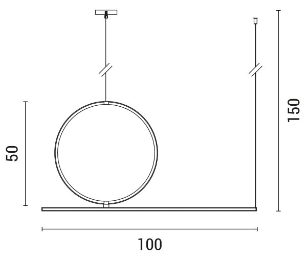 LED Пендел LED/32W/230V 3000K черен