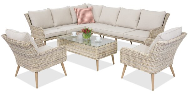 Градински мебели Bilbao Corner 7 Garden Point sand