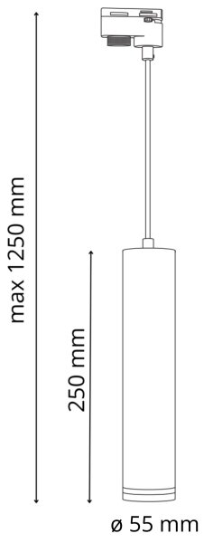 Пендел за релсова система ПАРИЖ 3xGU10/10W/230V + 1 м релса система