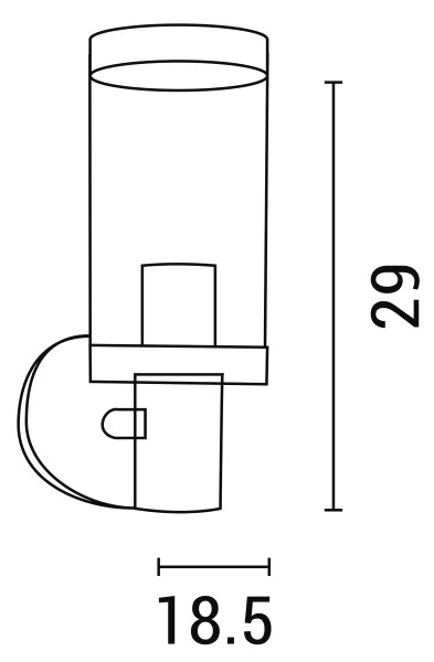 Екстериорен аплик 1xE27/15W/230V IP44 черен