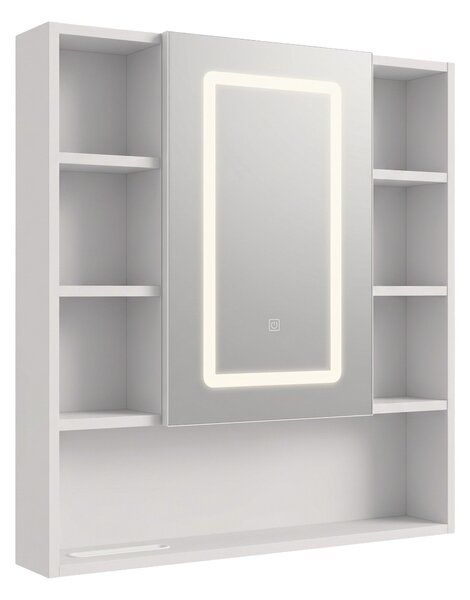 Шкаф с огледало и LED осветление Rea Luna 70x80cm