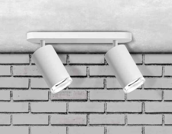 Спот за баня TURYN 2xGU10/10W/230V IP44 бял