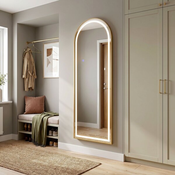 Огледало LED Orbit 50x160cm Brush Gold