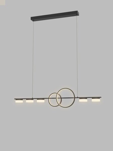 Wofi 7030-702 - LED Димируем пендел MESSINA LED/57W/230V черен