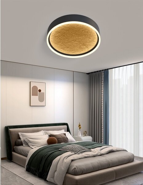 Wofi 9002-104M - LED Димируем плафон BORDEAUX LED/37W/230V черен/златист