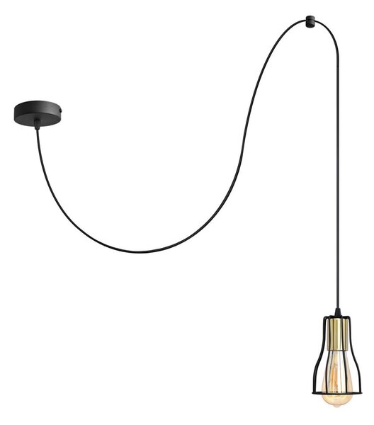 Пендел TUBE 1xE27/15W/230V черен/златист