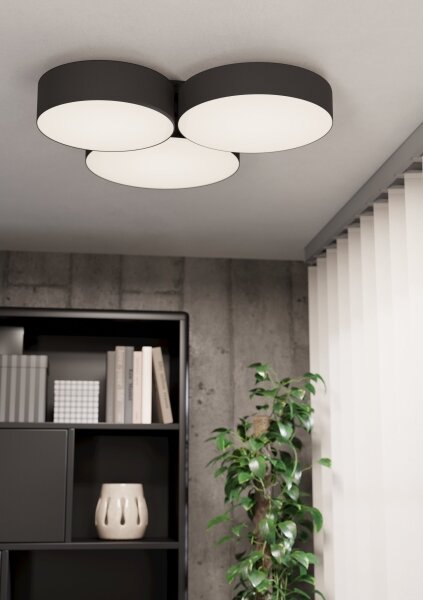 Eglo 900853-LEDRGBW Димируем плафон BARBANO-Z 3xLED/7,5W/230V черен