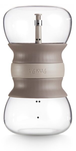 Светлокафяв стъклен чайник с цедка 500 ml – Lékué