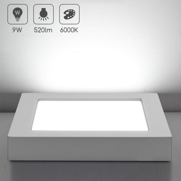 Aigostar - LED таванно осветително тяло/9W/230V/6000K 12,2x12,2 cm бяло