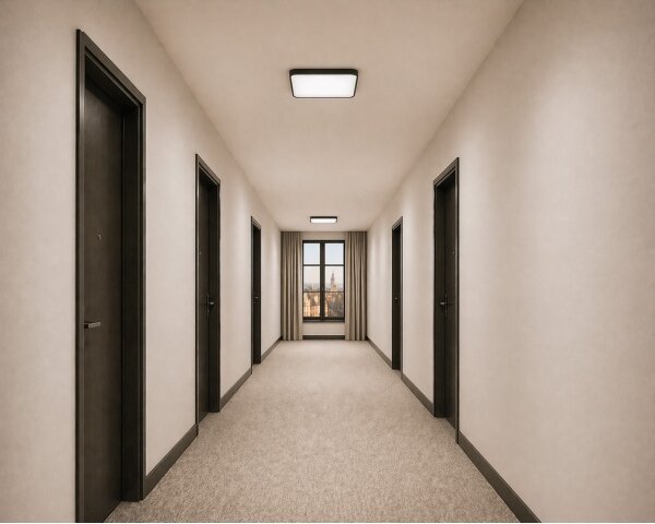 LED таванно осветително тяло с вграден сензор WILTON LED/24W/230V 4000K 33x33 cm черно
