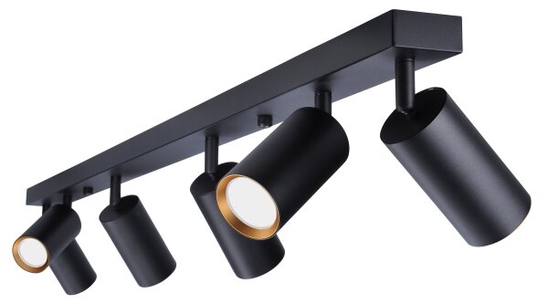 Brilagi - LED димируемо точково осветително тяло SELE 6xGU10/6,5W/230V черно/златисто