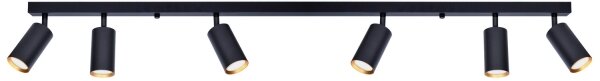 Brilagi - LED димируемо точково осветително тяло SELE 6xGU10/6,5W/230V черно/златисто