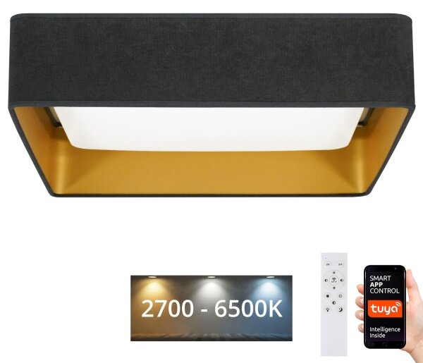 Brilagi-LED Димируема лампа VELVET SQUARE LED/36W/230V Wi-Fi Tuya + д.у. сив