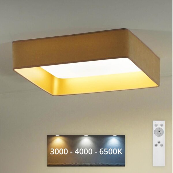 Brilagi - LED Димируема лампа VELVET SQUARE LED/24W/230V + д.у. бежов