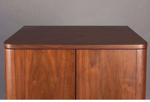 Кафяво шкафче от декор от орех с плъзгащи се врати 62x125x45 cm Morrison – Dutchbone