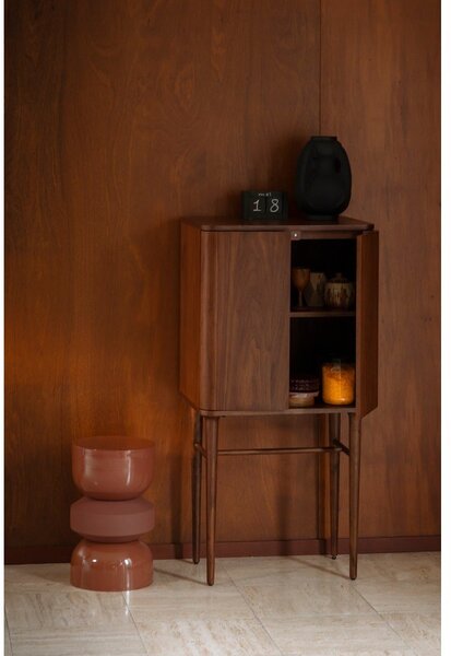 Кафяво шкафче от декор от орех с плъзгащи се врати 62x125x45 cm Morrison – Dutchbone